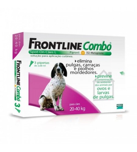 FRONTLINE COMBO L 20-40KG (3 PIPETAS)